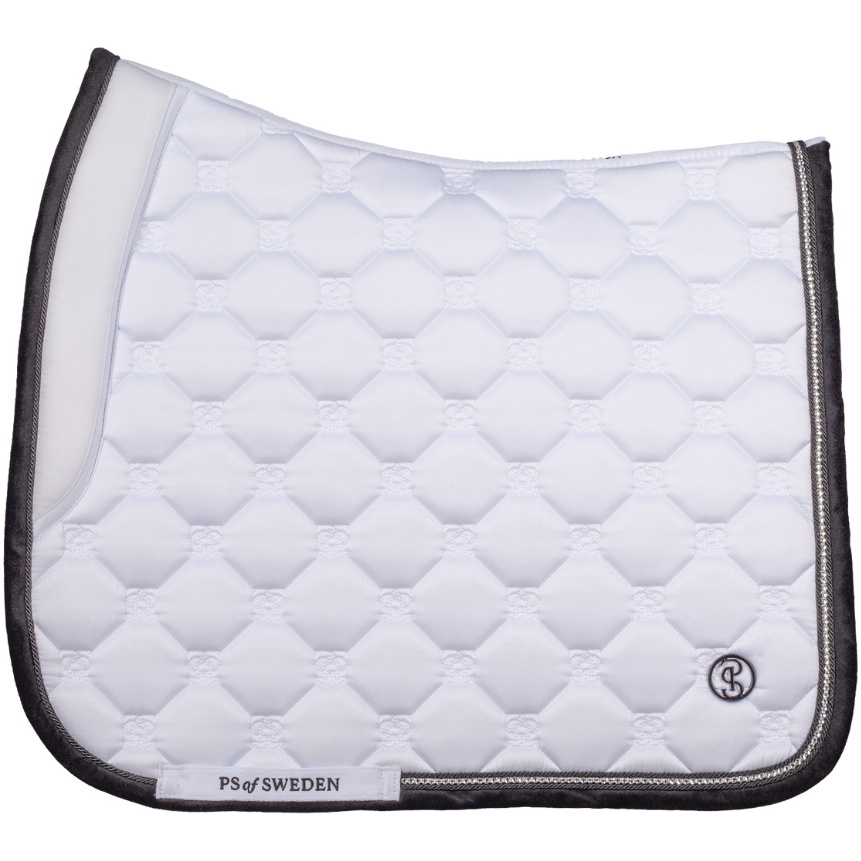 2025 PS of Sweden Vintage Monogram Dressage Saddle Pad 1110-120-090 - White / Black